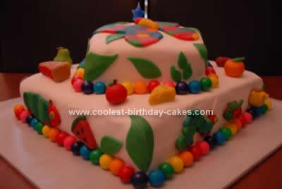 Homemade Butterfly Tier Birthday Cake