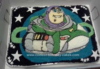 Homemade Buzz Lightyear Birthday Cake