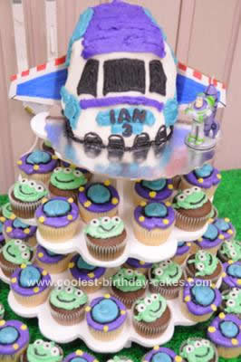Homemade Buzz Lightyear Rocket Birthday Cake