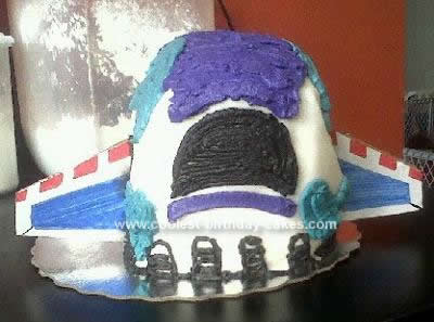 Homemade Buzz Lightyear Rocket Birthday Cake