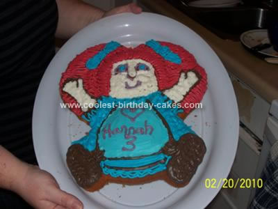 Homemade Cabbage Patch Doll Cake