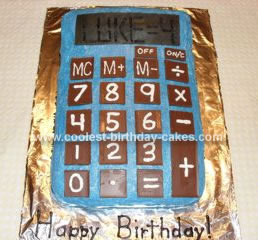 Homemade Calculator Cake