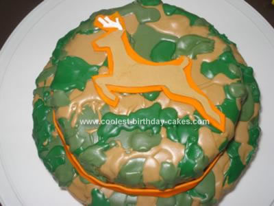 Homemade Camouflage Birthday Cake