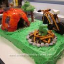 Homemade Camp Site Birthday Cake