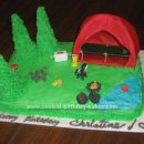 Homemade Camping Birthday Cake