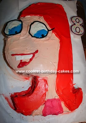 Homemade Candace from Phineas and Ferb Cake
