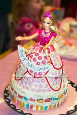 Homemade Candy Barbie Princess Cake