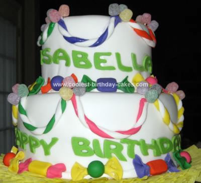 Homemade Candy Birthday Cake