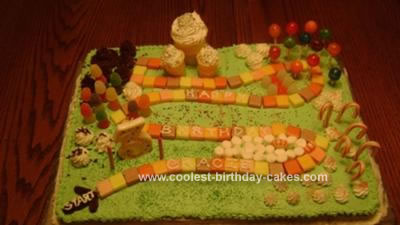 Homemade  Candy Land Birthday Cake