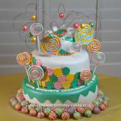 Homemade Candy Party Birthday Cake