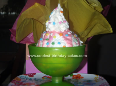 Homemade Candy Sundae Birthday Cake