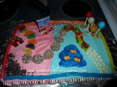 Homemade Candyland Birthday Cake