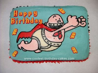 Homemade Captain Underpants Cake