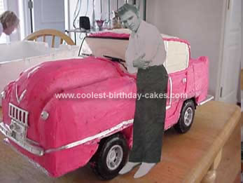 Homemade Elvis Cadillac Car Birthday Cake