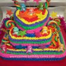 Homemade Care Bear Rainbow Cake