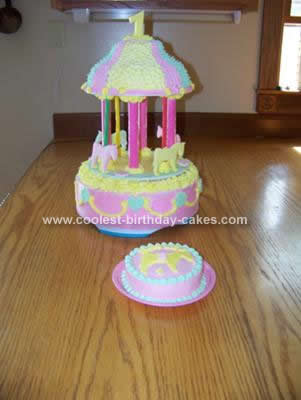 Homemade Carousel Birthday Cake
