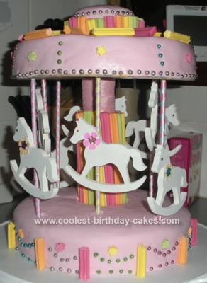 Homemade  Carousel Cake Design