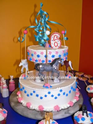 Homemade Carousel Child Birthday Cake