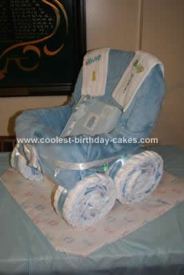 Homemade Carriage Diaper Cake