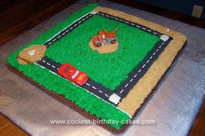 Homemade Cars Baseball Cake