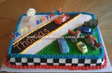 Homemade Cars Birthday Cake