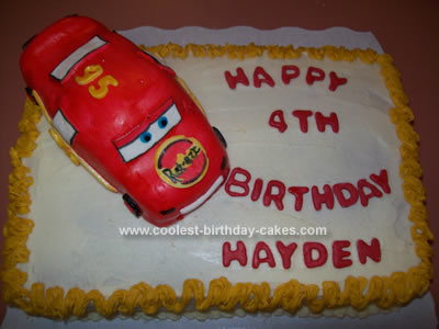 Homemade Cars Birthday Cake