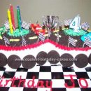 Homemade Cars Racetrack Birthday Cake