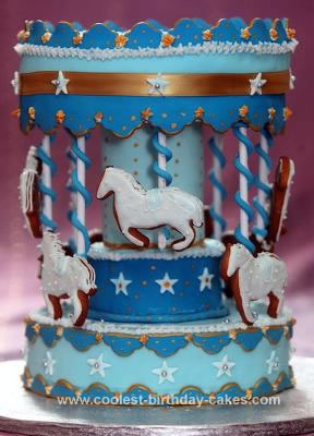 Homemade Carsousel Birthday Cake