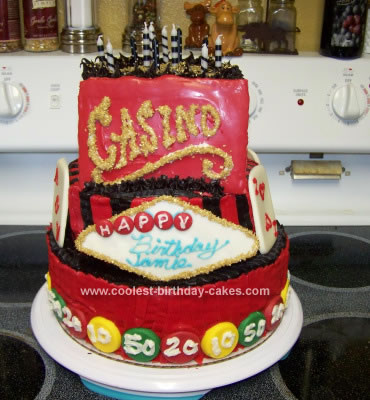 Homemade Casino Birthday Cake