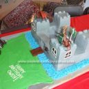 Homemade Knights and Dragons Castle Birthday Cake