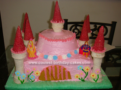 Homemade  Castle Birthday Cake