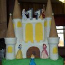 Homemade Castle Disney Princess Birthday Cake