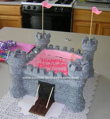Homemade Castle Fortress Cake