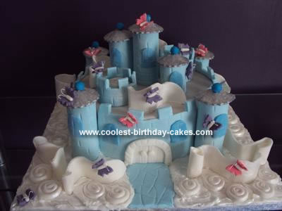 Homemade Castle in the Clouds Birthday Cake