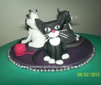 Homemade Cat 50th Birthday Cake