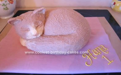 Homemade Cat Birthday Cake