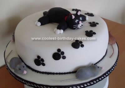 Homemade Cat Cake Design