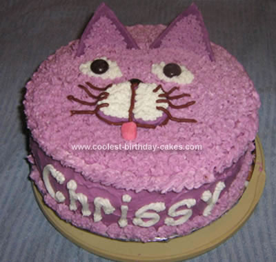 Homemade  Cat Face Cake