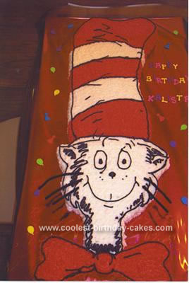 Homemade Cat In The Hat Cake