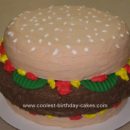 Homemade Cheeseburger Birthday Cake Design
