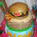 Homemade Cheeseburger in Paradise Cake