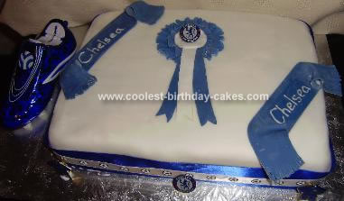 Homemade Chelsea Football Cake
