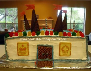 Homemade Chess Castle Birthday Cake