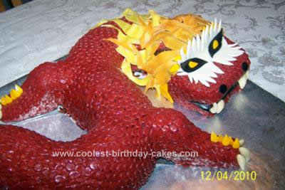 Homemade Chinese Dragon Birthday Cake