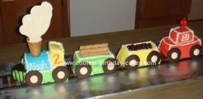 Homemade  Choo Choo Train Birthday Cake