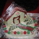 Homemade Christmas Cottage Cake