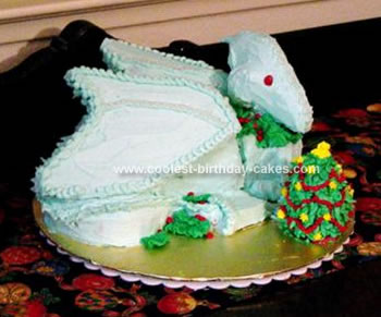 Homemade Christmas Dragon Cake