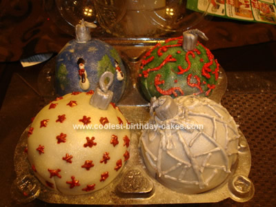 Homemade Christmas Ornaments Cake