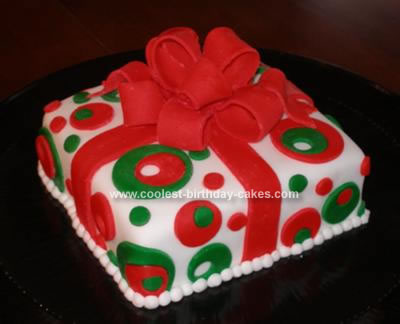Homemade Christmas Present Cake
