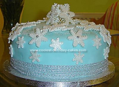 Homemade Snowflake Christmas Cake